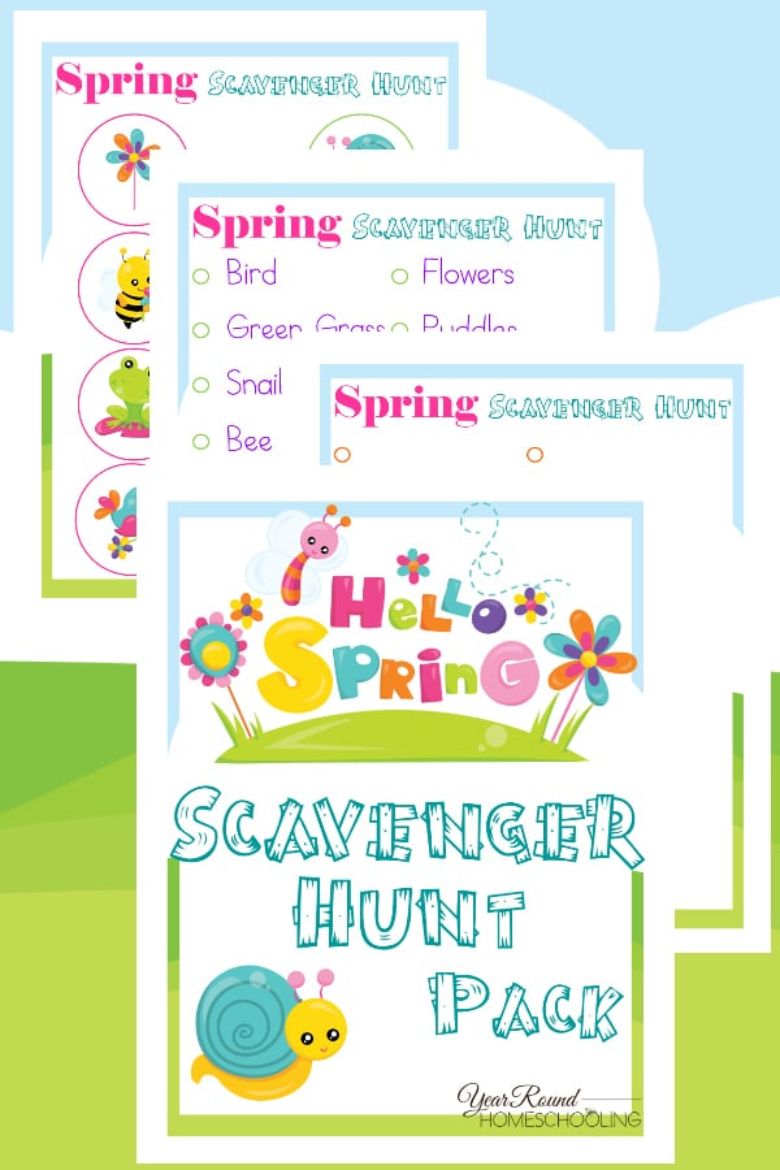 spring scavenger hunt for kids
