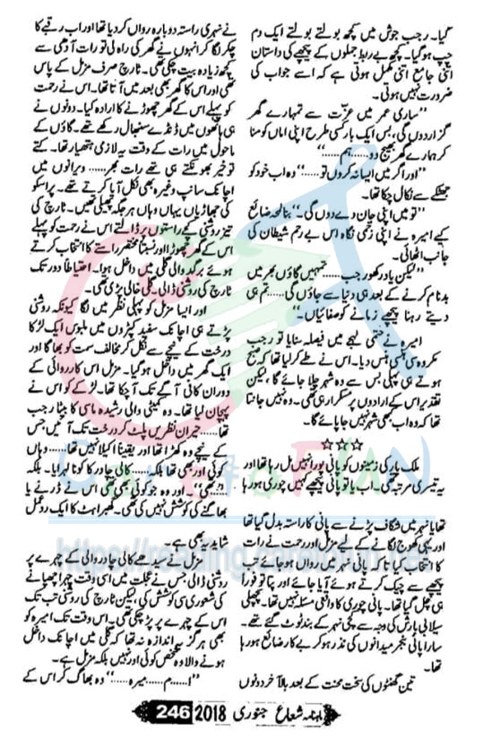 Ishq Barhana By Farah Bukhari Shuaa Digest January 2018