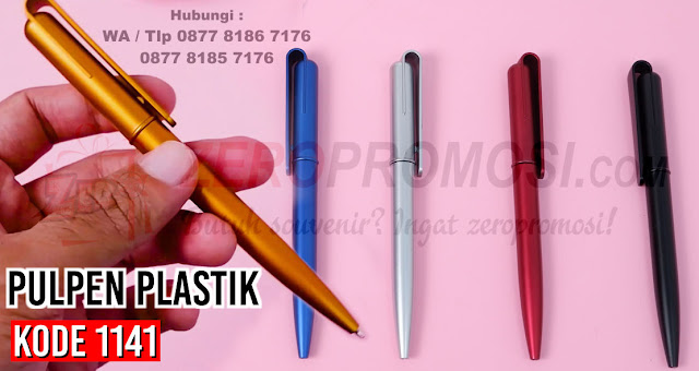 Jual Souvenir Pulpen Plastik Promosi 1141, Souvenir Pulpen Kantor di Tangerang kode 1141