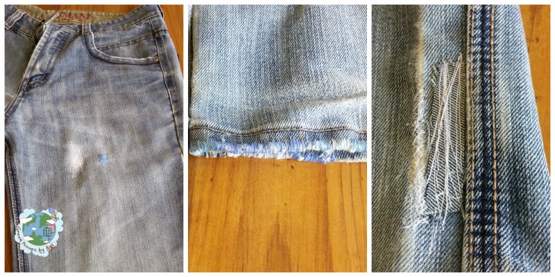 Fix It Friday - Mending Hubby's Jeans - AGY TEXTILE ARTIST