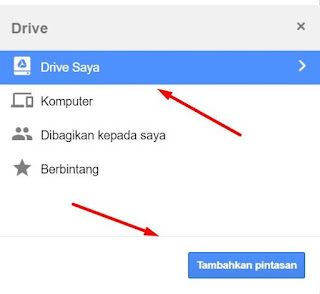 Menambah Pintasan Ke Google Drive