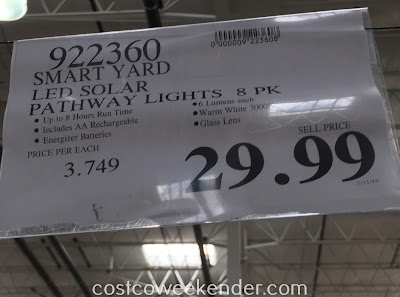 Deal for an 8 pack of SmartYard LED Solar Pathway Lights at Costco