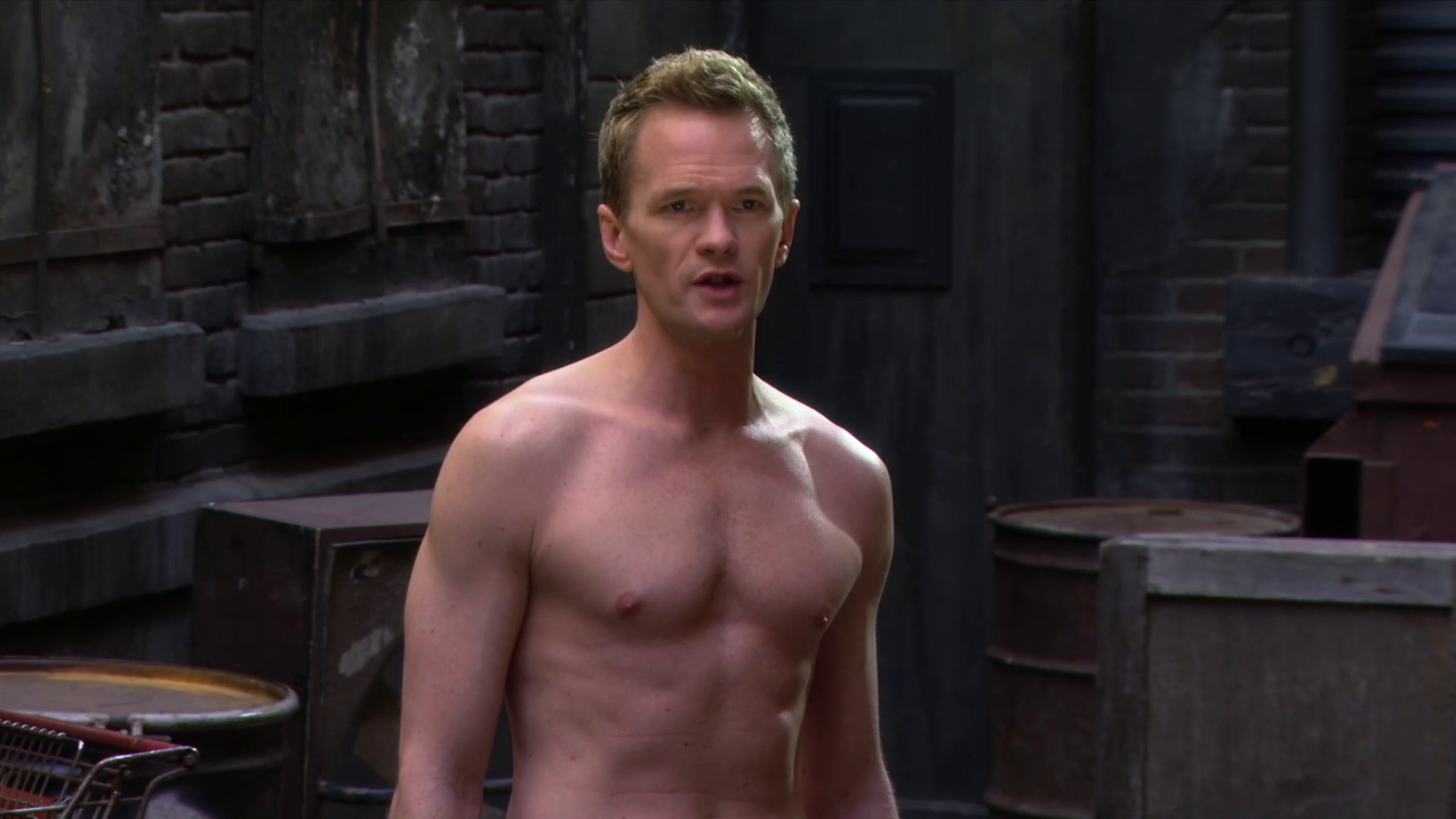 Neil Patrick Harris shirtless in How I Met Your Mother 7-23 "The Magic...