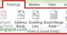 Terampil Office Tab Mailings Pada Microsoft Word 2010