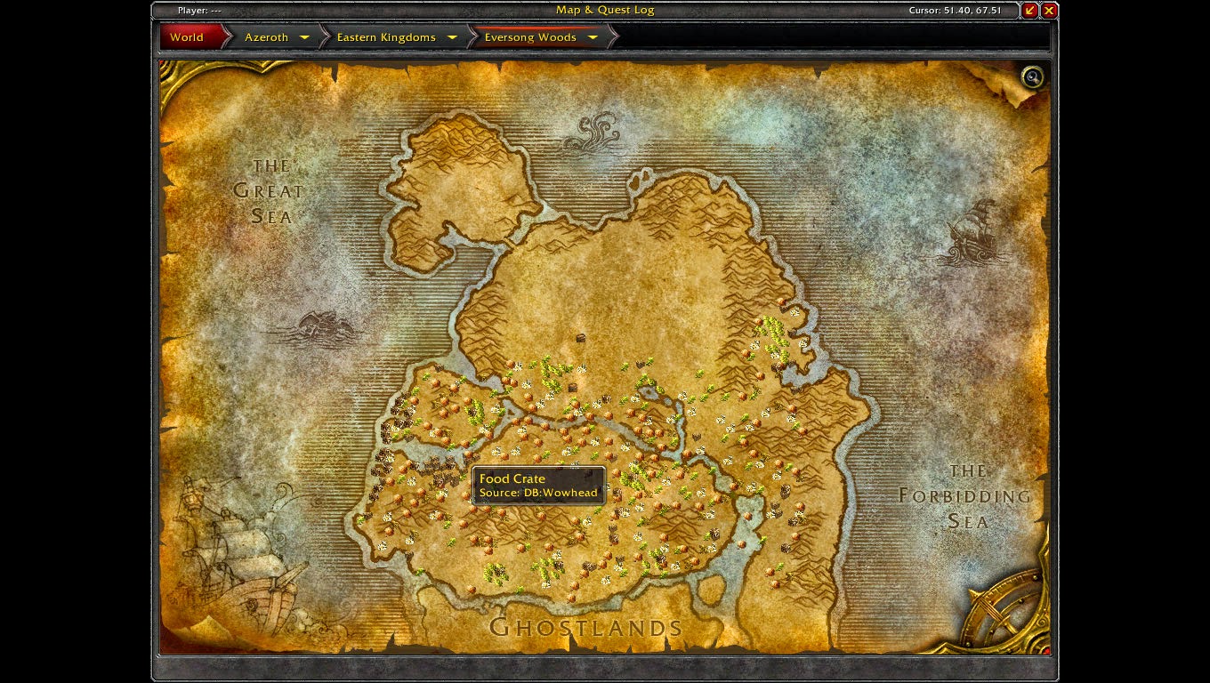 Golden Routes World of Warcraft Copper Ore Eversong Woods
