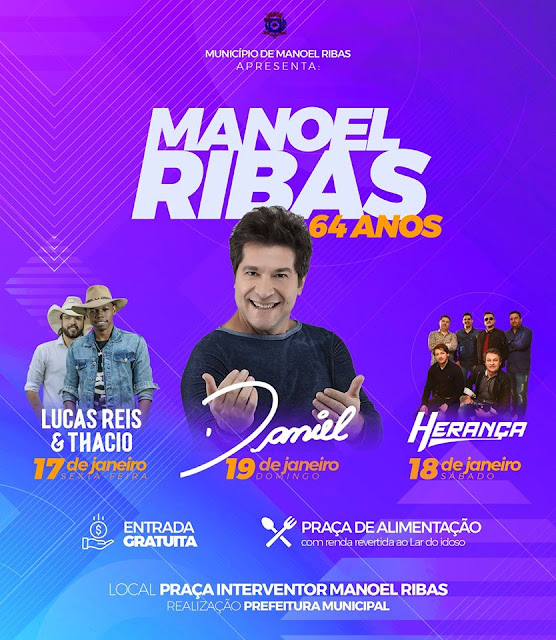Manoel Ribas contrata show de Daniel por R$ 170 mil