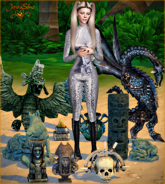 Downloads sims 4Decorative Statues ThankFul (11Items) JenniSims