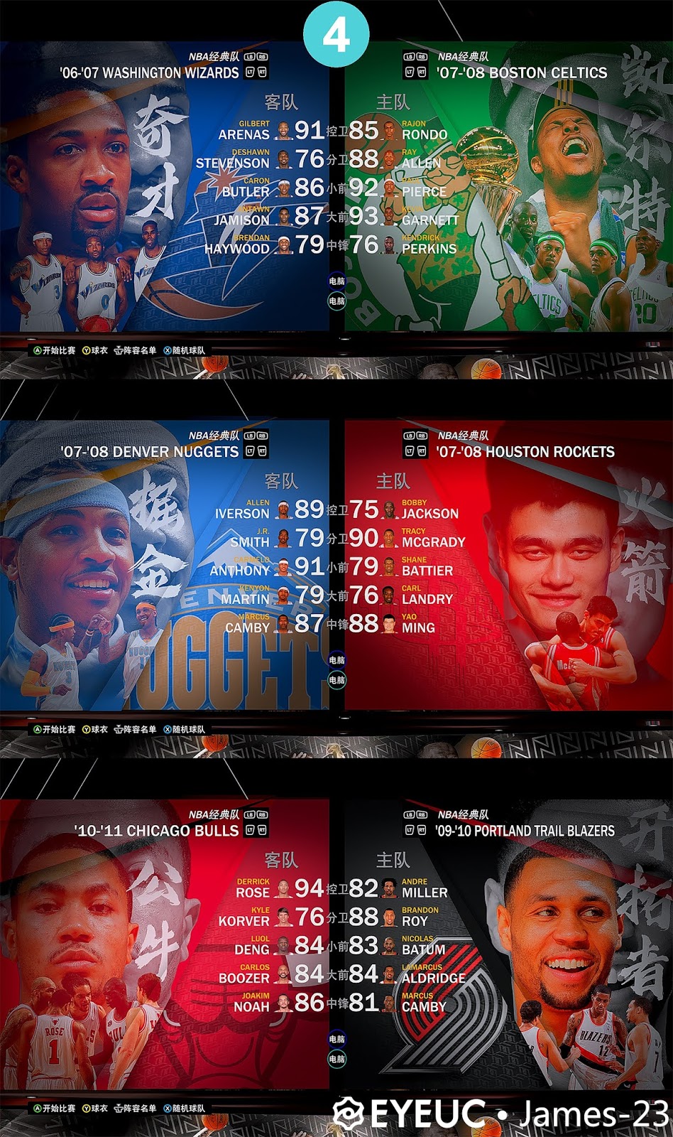 NBA 2K20 Classic Select Team Picture Part 4 by James23