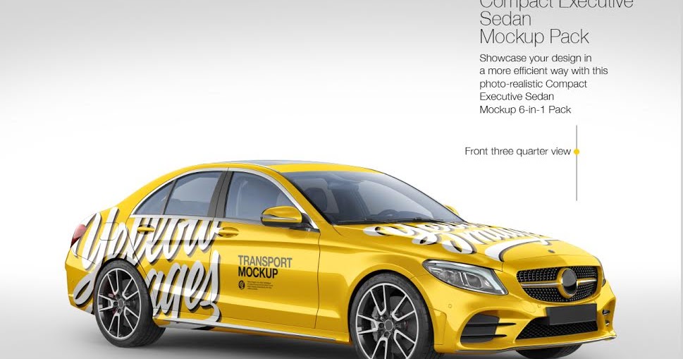 Download Compact Executive Sedan Mockup Pack PSD Mockup Templates