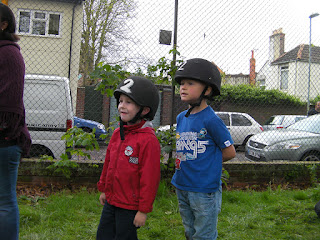 riding helmets at the fair