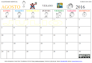 Descarga tu calendario imprimible Junio-Agosto 2019