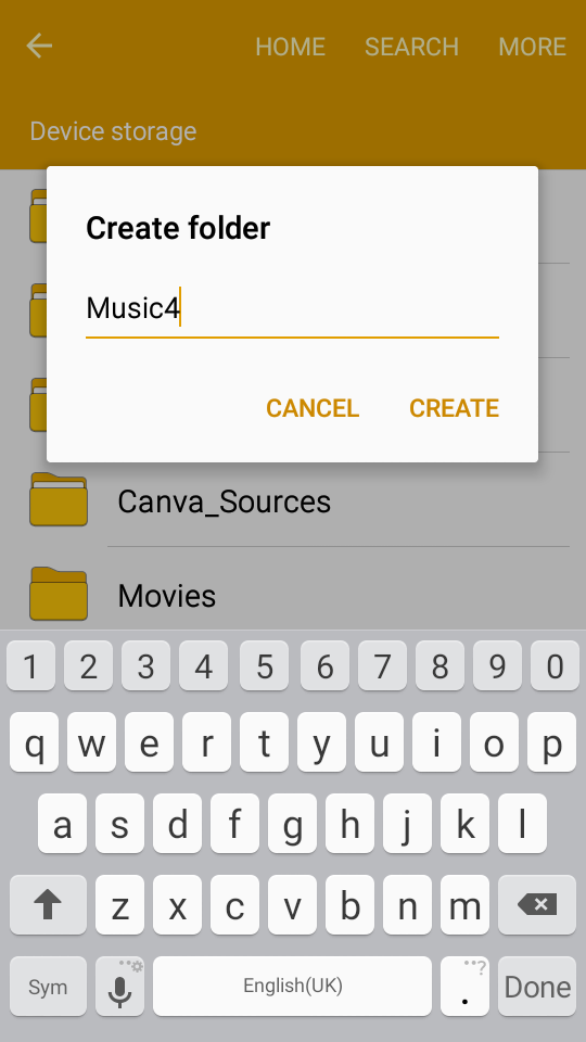 How to create folders in android