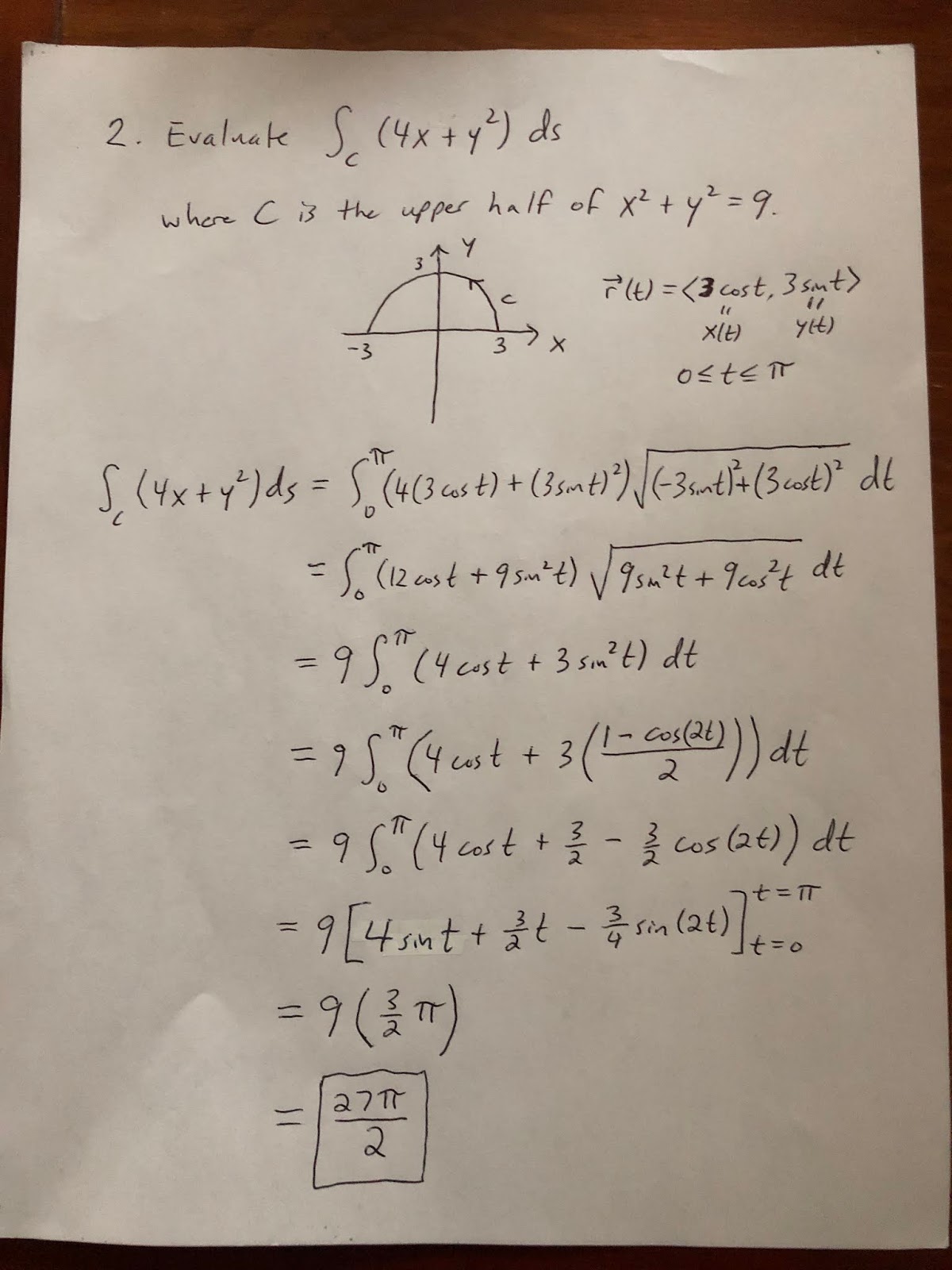 Professor Frank’s Math Blog Calculus 3 Practice Questions Part 4