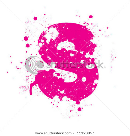 Pink Graffiti Spray Letter S | Creator Graffiti