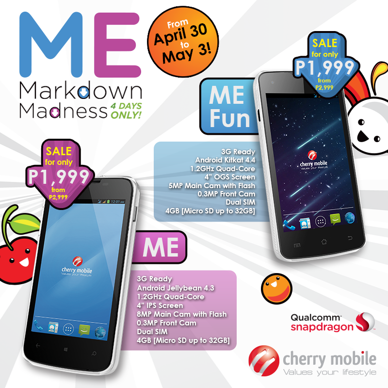 Cherry Mobile Me and Me Fun to retail at Php 1,999