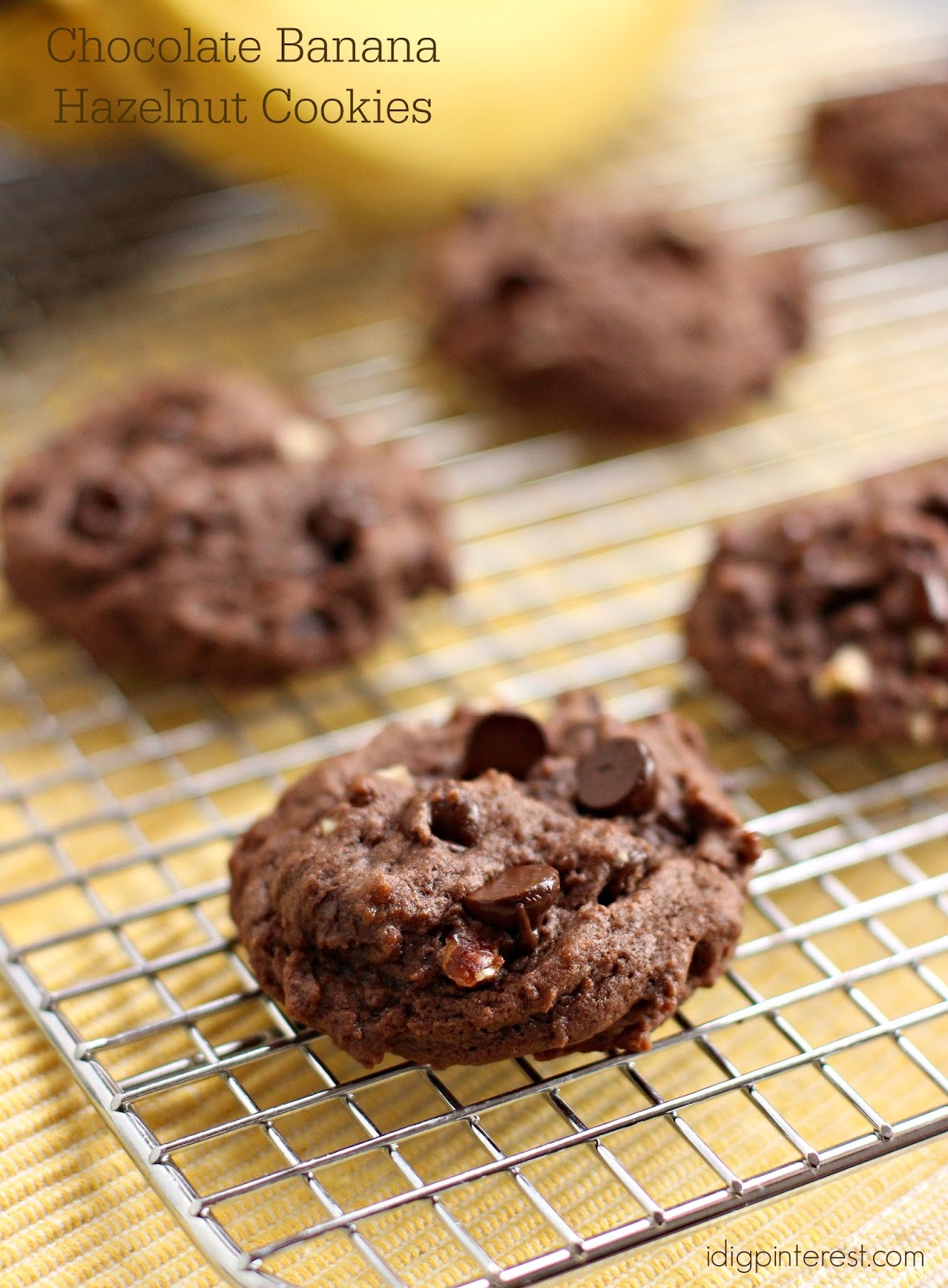 Chocolate Banana Hazelnut Cookies I Dig Pinterest