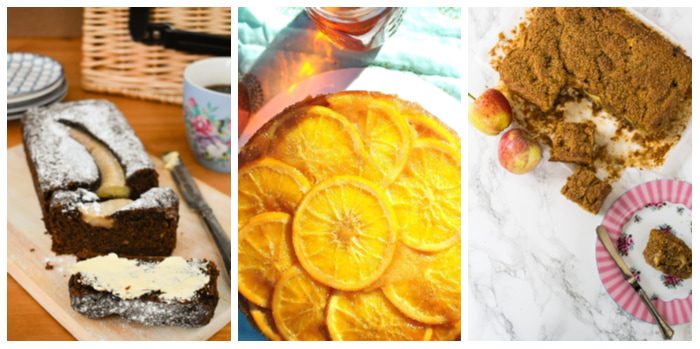 Photo of Dark Treacle Banana Gingrebread, Orange Upside Down Semolina Cake and  Oaty Vegan Apple Pie