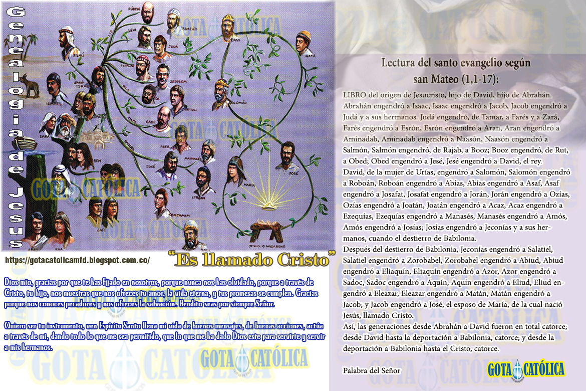 GOTA CatólicaGotas de Dios Lecturas del 17 de Diciembre. Feria de