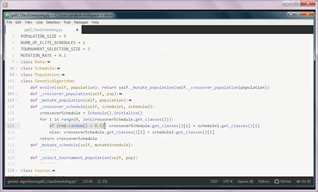Prototype Project: Class Scheduling w/ Genetic Algorithms and Python