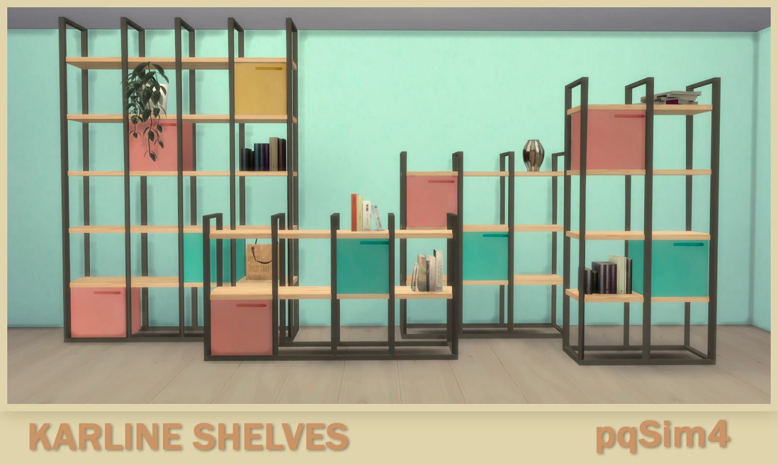 Karline Shelves. The Sims Custom Content.