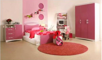 Dormitorio juvenil en tonos rosa - Ideas para decorar dormitorios