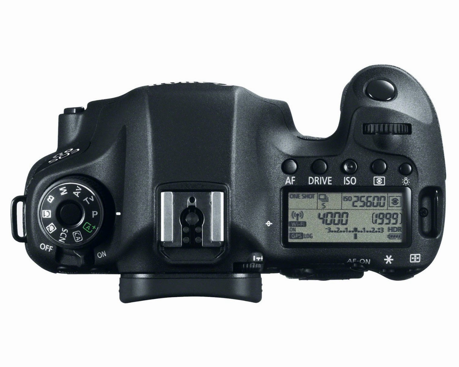 Canon EOS 6D DSLR camera, top view, reviewed