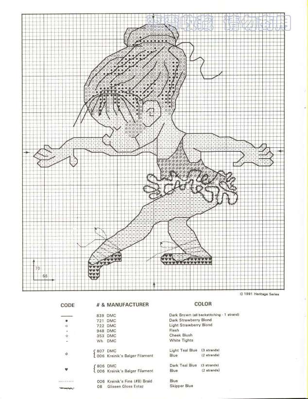 Ху тао схема вышивки