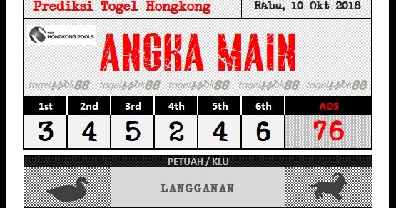 PREDIKSI HONGKONG POOLS 10 OKTOBER 2018 Prediksi Togel Hari Ini