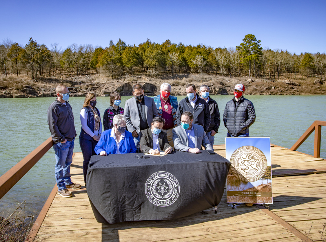 KXMX Local News Hoskin Signs ‘Cherokee Nation Park, Wildlands