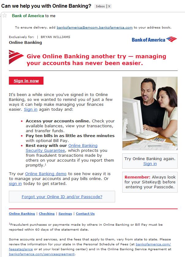 Smazzle a Day Online Banking with BOA