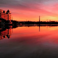 Dublin images: Sunrise over Grand Canal Dock