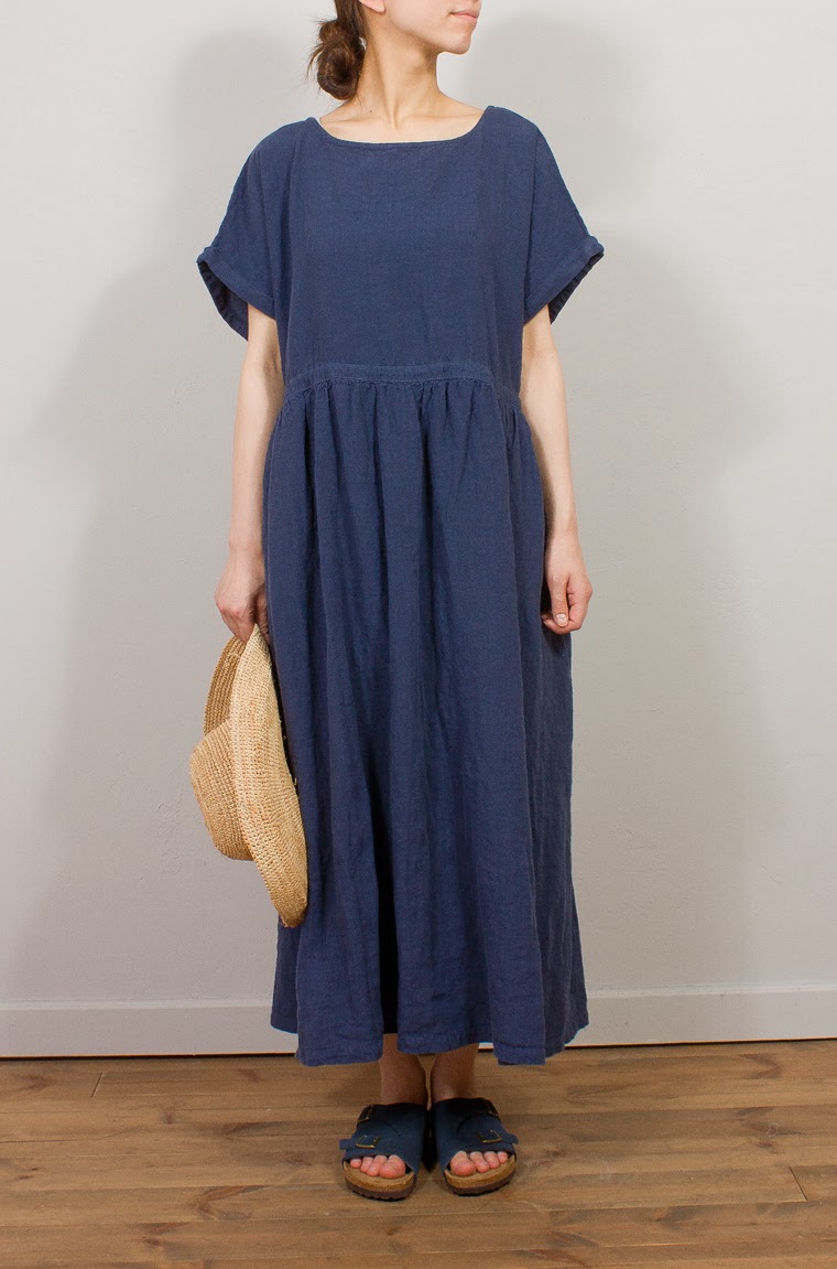 nest Robe ONLINE SHOP BLOG: Today's Recommend 「リネン半袖ギャザーワンピース」