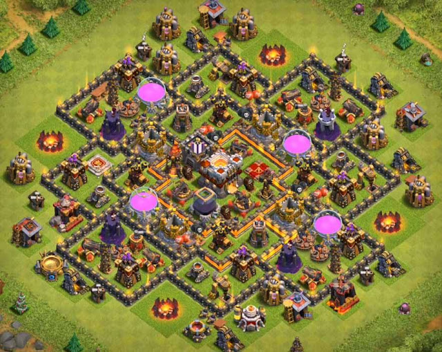 Base Town Hall 10 Clash of Clans Hybrid