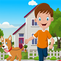 Games4King Cute Boy With Perky Dog Rescue