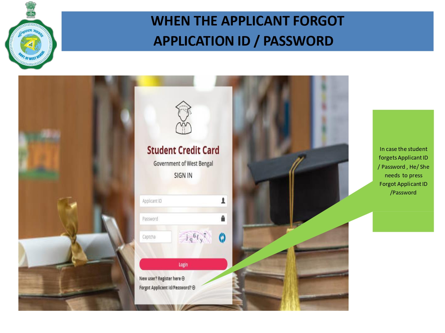 User Manual for the Student Credit Card in Government of West Bengal