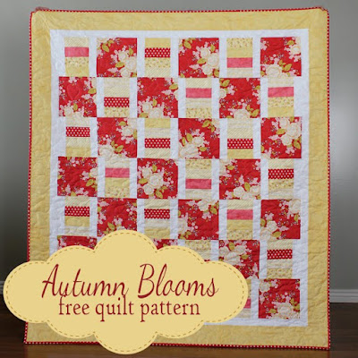 Autumn Blooms - a free quilt pattern from A Bright Corner