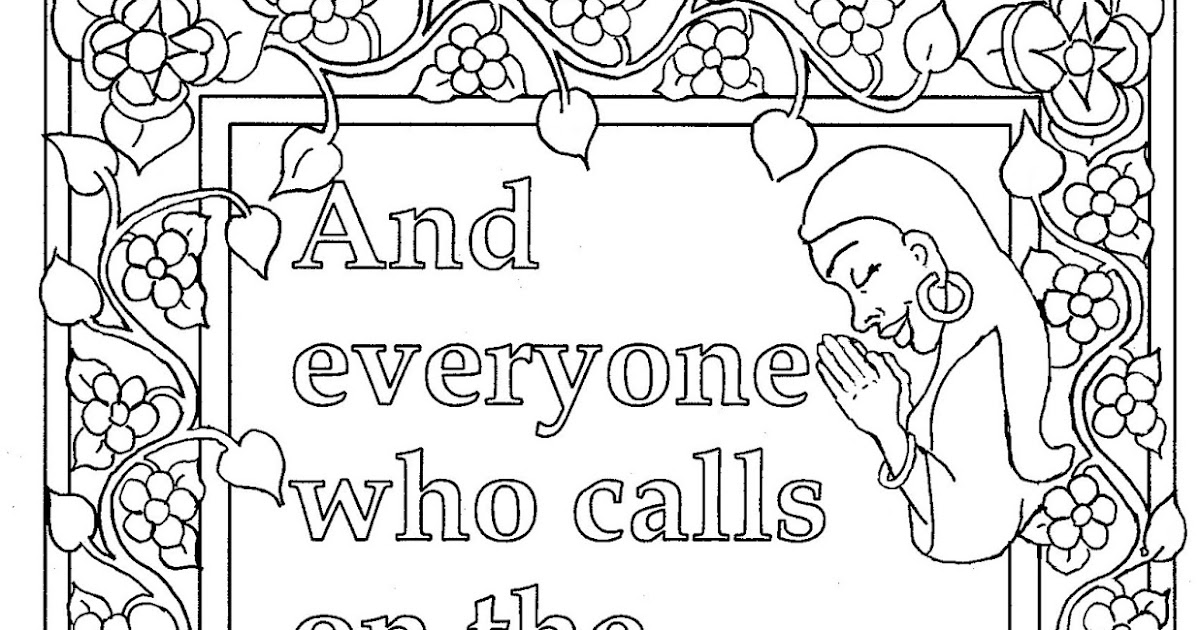 Coloring Pages for Kids by Mr. Adron: Free Acts 2:21 Print and Color
