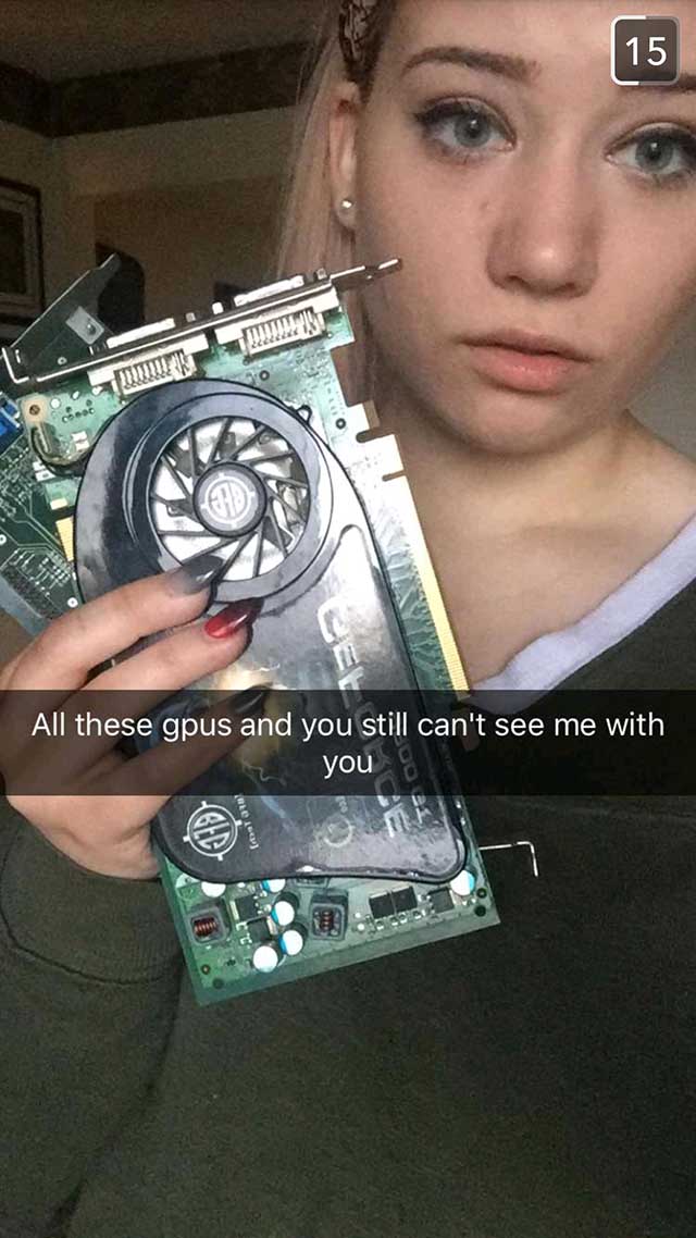 All These GPUS and you still can't see me with you