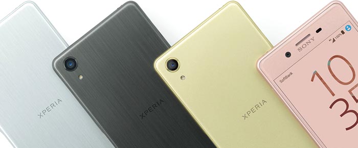 XPERIA X Performanceの本体カラーは全4色（グラファイトブラック／ホワイト／ローズゴールド／ライムゴールド）
