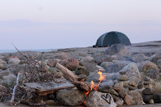 Tälta på klippor