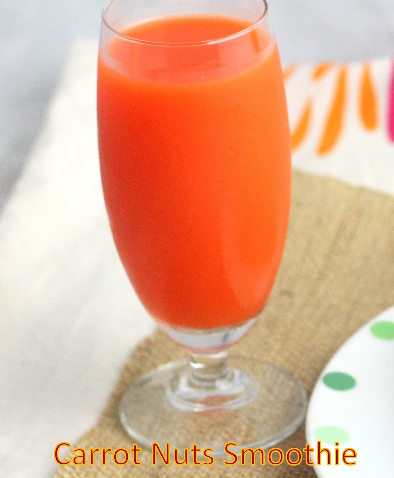 IndianVegKitchen Carrot Nuts Breakfast Smoothie