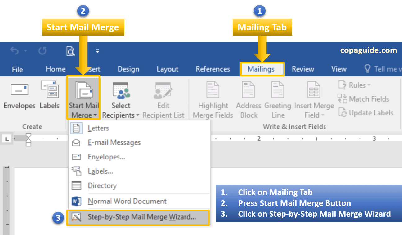 Mail Merge Wizard in MS-Word Hindi Notes