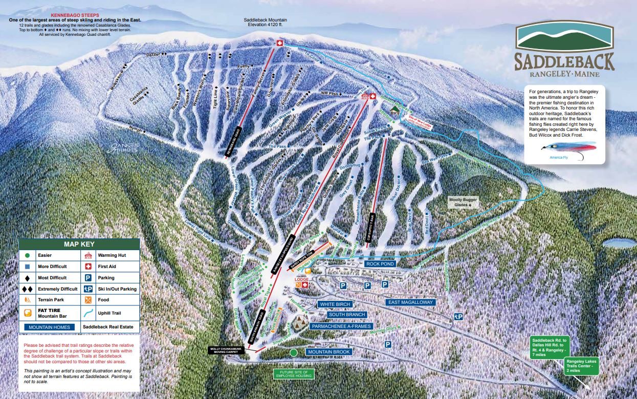 Saddleback Ski Trail Map Saddleback Maine Ski Trail Map Guide | A Family Skiing In Maine