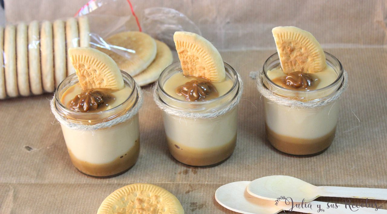 JULIA Y SUS RECETAS Crema de galletas maría con dulce de leche