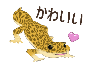 Line クリエイターズスタンプ 大好きなヒョウモントカゲモドキ2 Example With Gif Animation