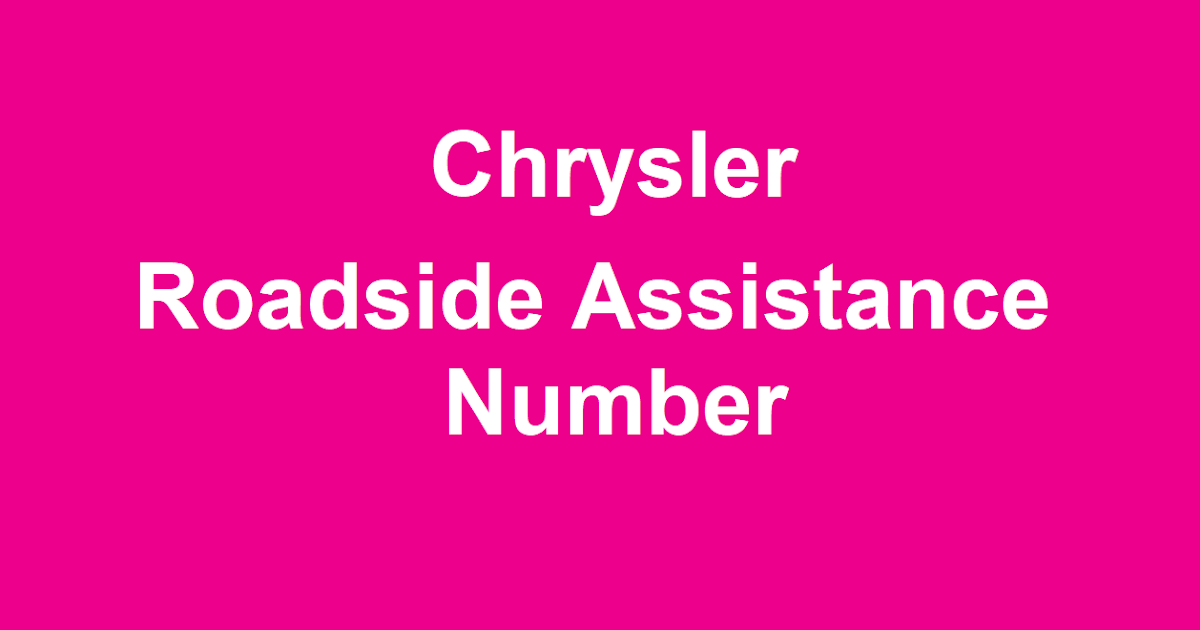 Chrysler Roadside Assistance Number