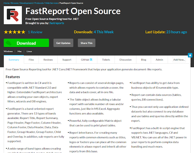 FastReport Open Source now on SourceForge!