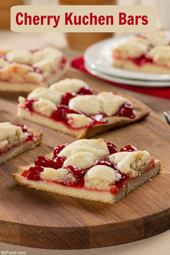 Cherry Kuchen Bars Food Inspiration Healthy