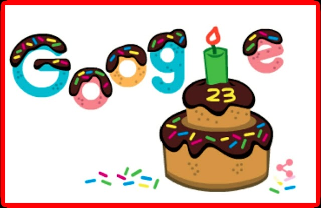 Google Doodle Celebrating Birthday Today | Google Turns 23 