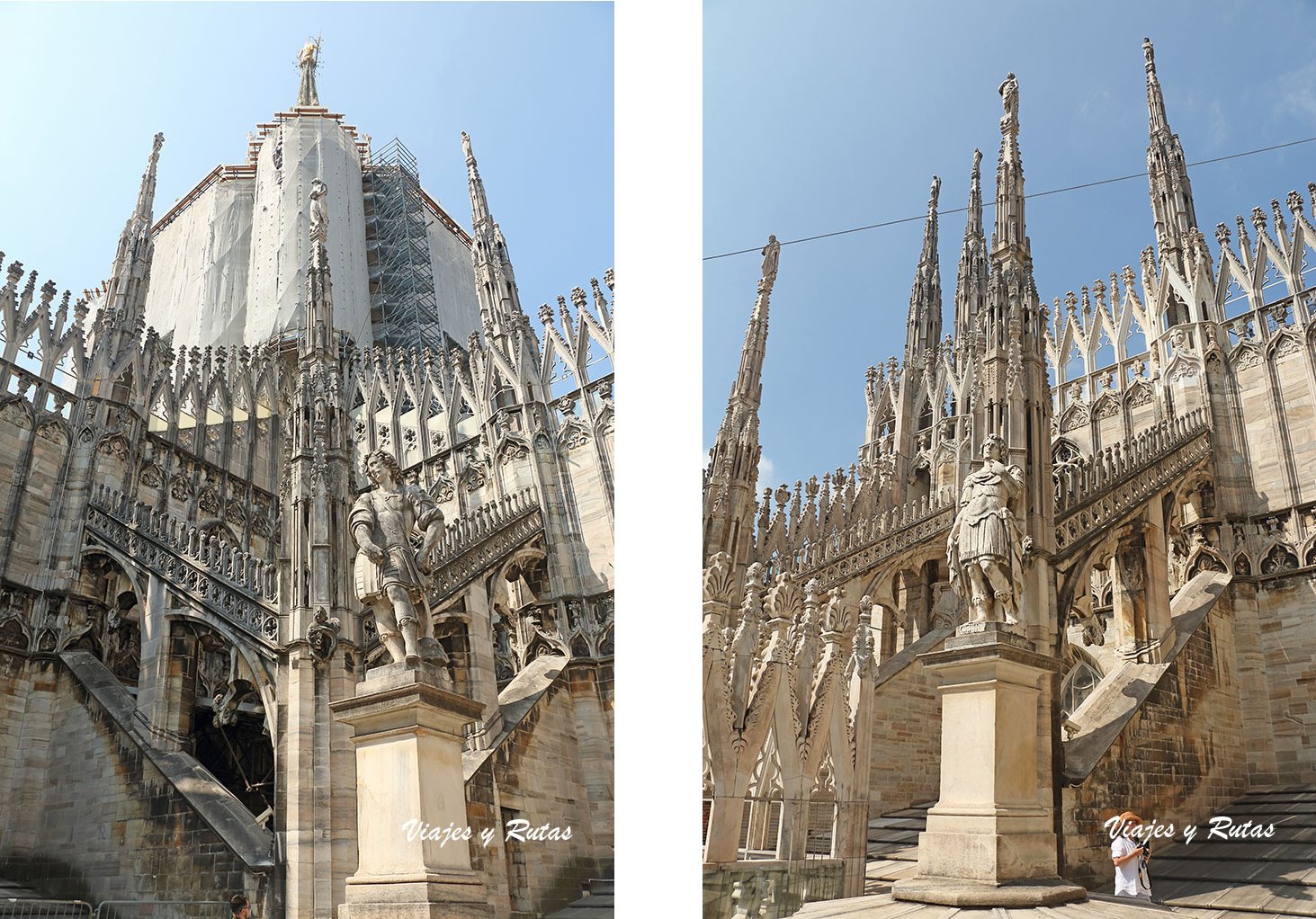 La Madonnina de la catedral de Milán y las agujas